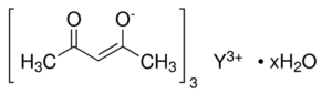 Yttrium(III) acetylacetonate hydrate - CAS:207801-29-4 - Y(acac)3 hydrate, 46ttrium(III) 2,4-pentanedionate hydrate, Tris(acetylacetonato)yttrium n-hydrate, 15554-47-9